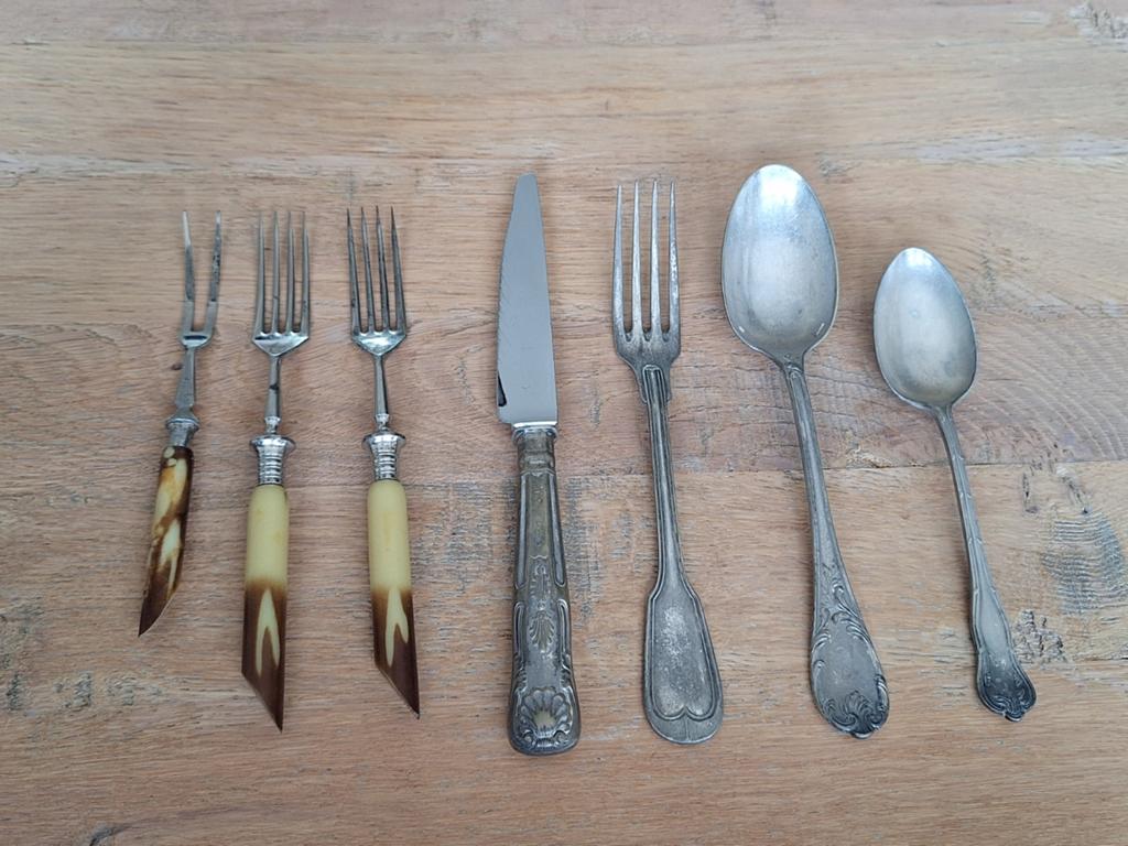 Antiek Bestek Set - Diverse Stukken, Antiek en Kunst, Antiek | Bestek, Ophalen of Verzenden