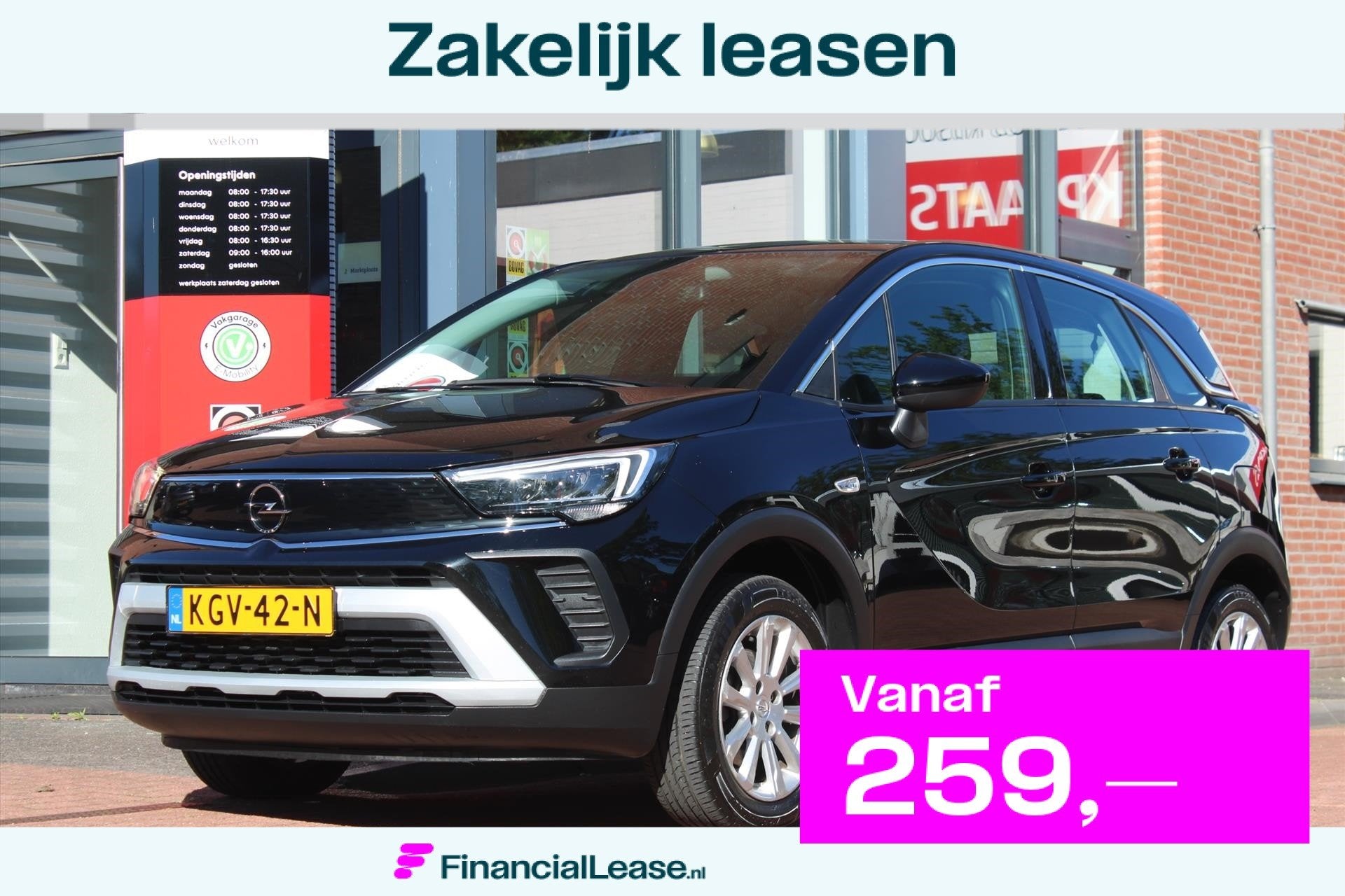 Opel Crossland 1.2 Aut. *Elegance* | Carplay | Cruise & Clim, 840 kg, Gebruikt, Leder en Stof, Zwart