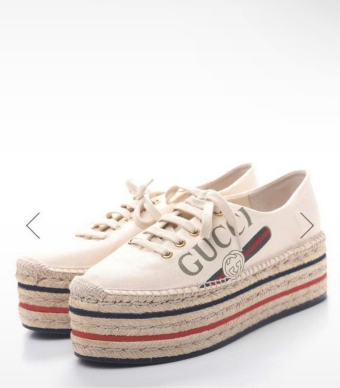 Gucci Espadrille Platform Schoenen - nieuw!!, Kleding | Dames, Schoenen, Ophalen of Verzenden, Nieuw, Beige, Espadrilles of Moccasins