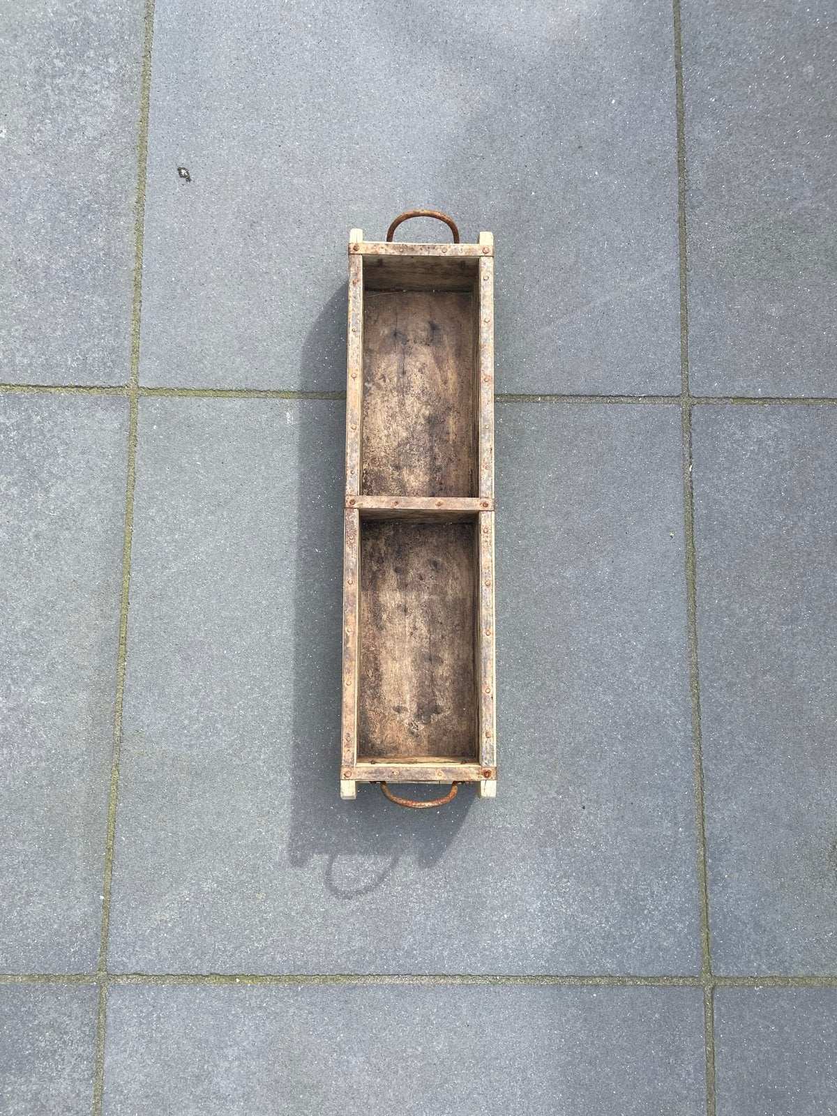 Vintage Houten Baksteenmal met Handvatten - Decoratief, Ophalen of Verzenden
