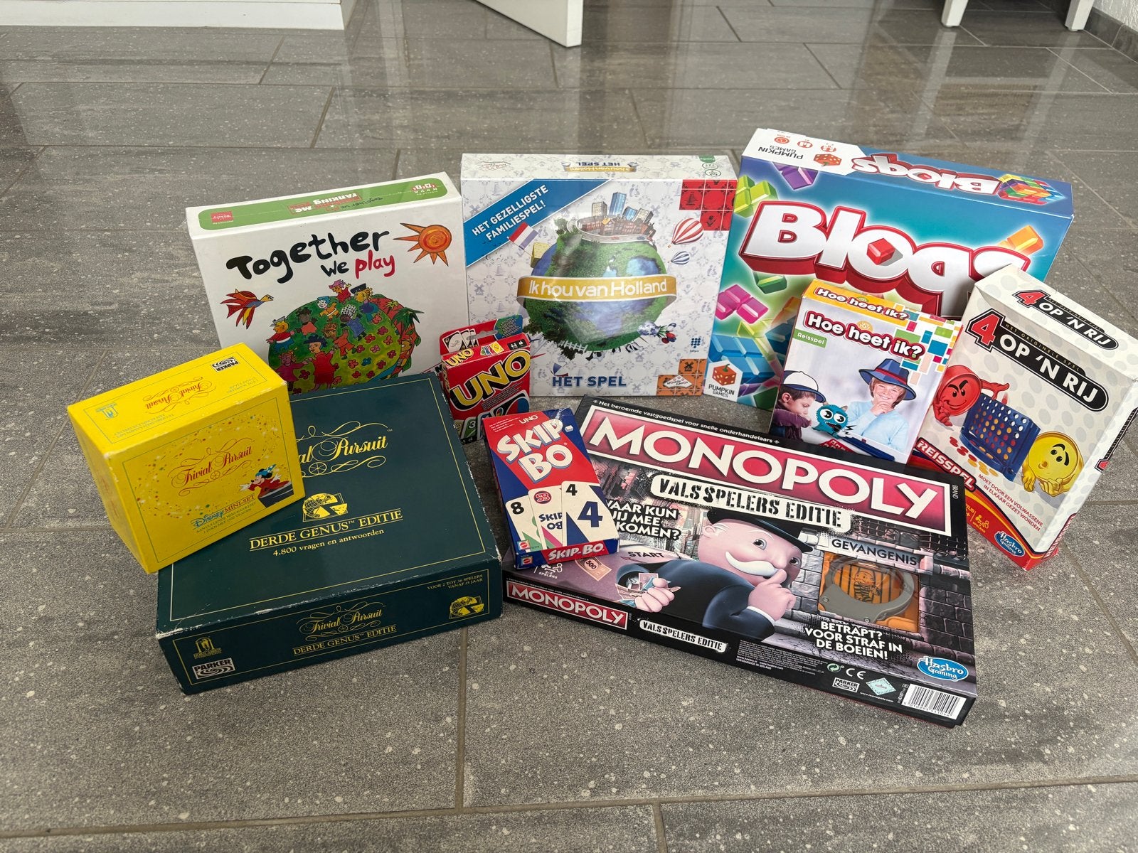 Grote collectie bordspellen en kaartspellen, Drie of vier spelers, Ophalen, Gebruikt, Reisspel