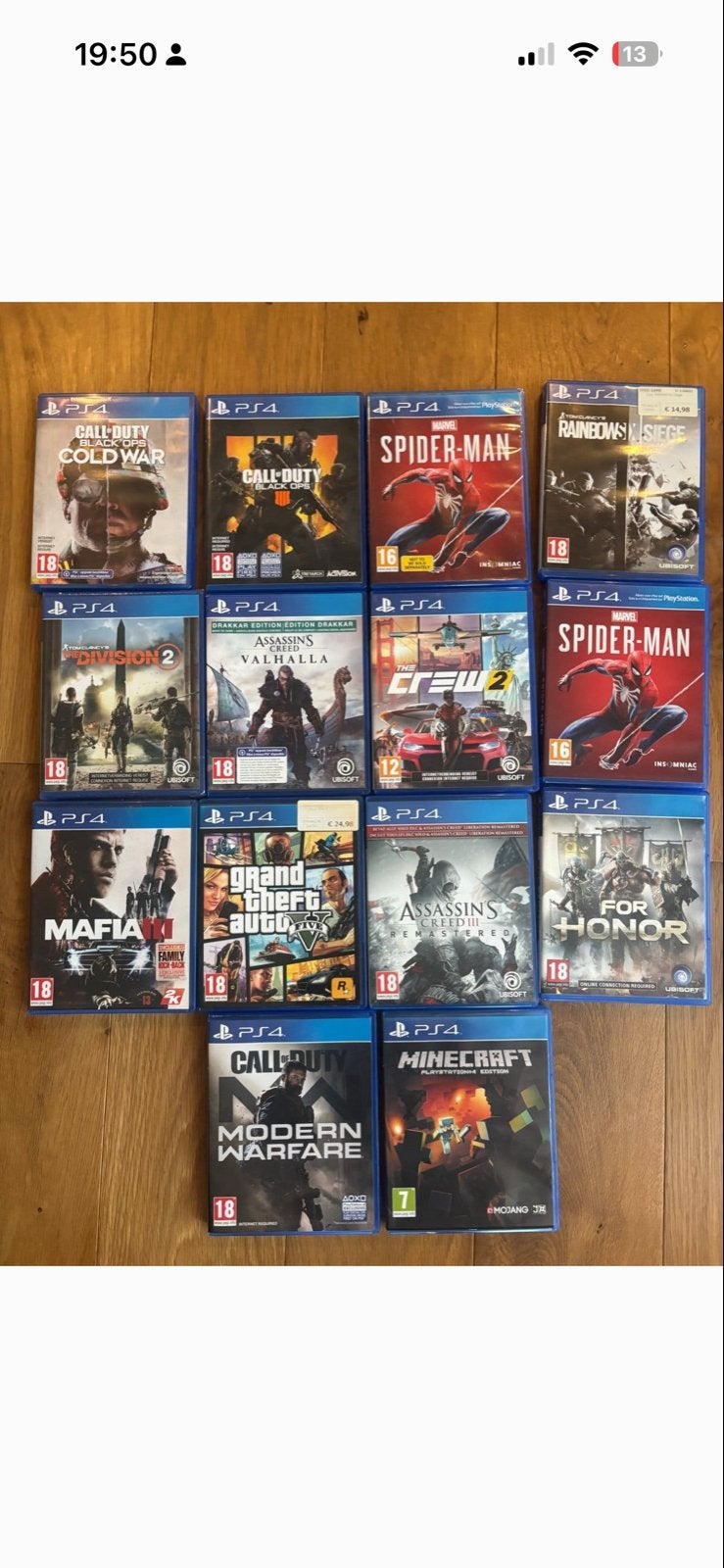 PS4 Games: gehele collectie: €60,-, Ophalen, Online, Gebruikt, Vanaf 18 jaar