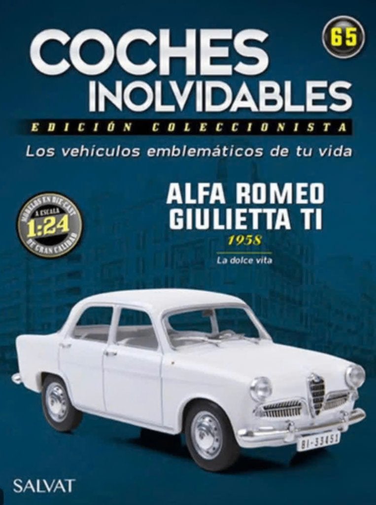 Alfa Romeo Giulietta T1 1/24 Coches inolvidables # 65, Hobby en Vrije tijd, Modelauto's | 1:24, Verzenden, Nieuw, Auto, Overige merken