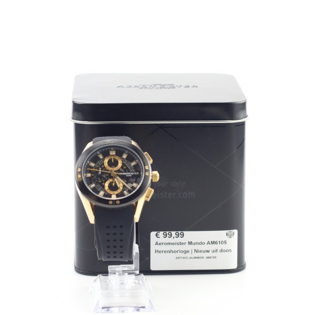 Aeromeister Mundo AM6105 Herenhorloge | Nieuw uit doos, Flex Ltd., Zo goed als nieuw, https://flex.com/contact-us, Nobelstraat 10, 5807 GA Oostrum LB, Limburg, Nederland