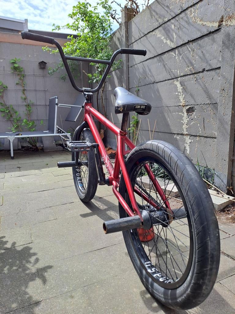 Custom BMX 20 inch - Rood Flybikes frame, Gsport wielset, Ophalen, Gebruikt, Staal, Stuur 360° draaibaar