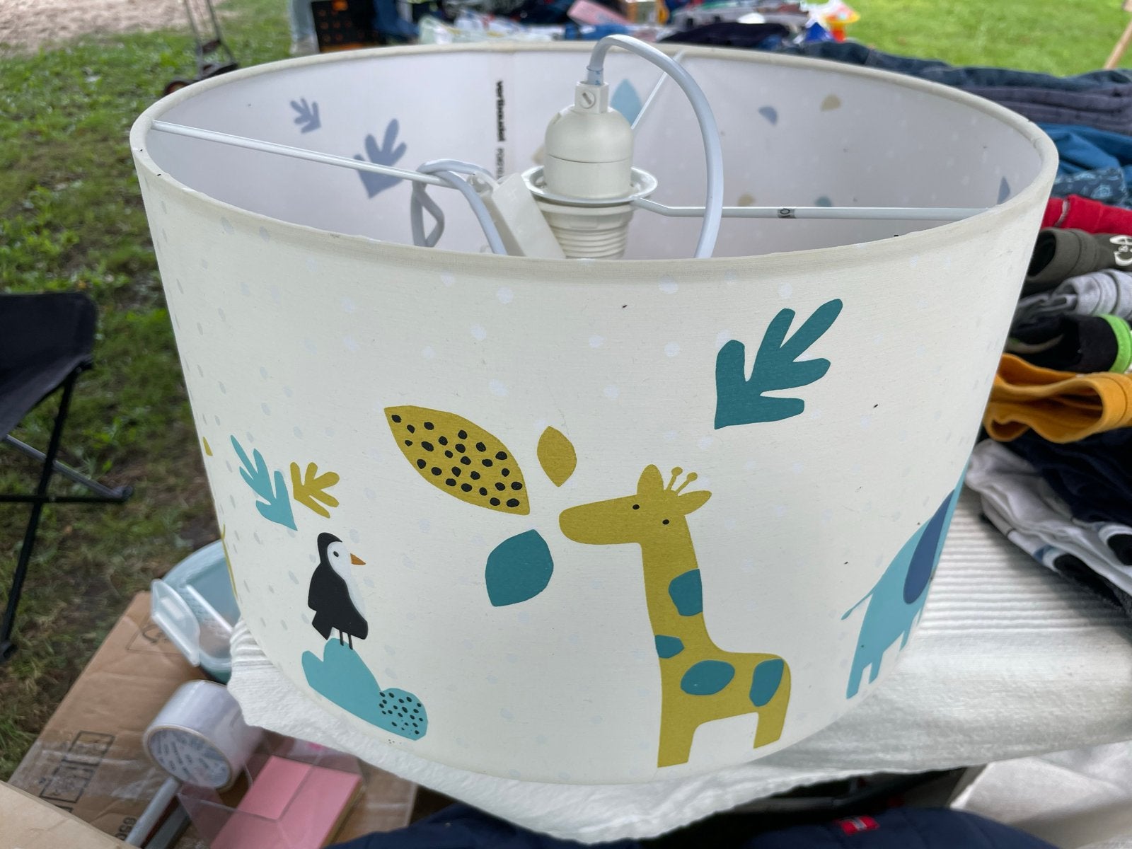 Kinderlampenkap met dierenprint - Vertbaudet, Ophalen, Gebruikt, Meerkleurig, Textiel