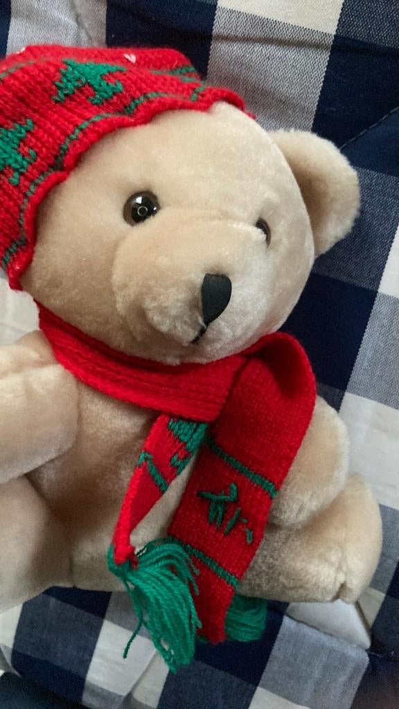 Verzamelen winterbeer met muts en das, Verzamelen, Beren en Cherished Teddies, Verzenden, Nieuw, Stoffen beer, Cherished Teddies