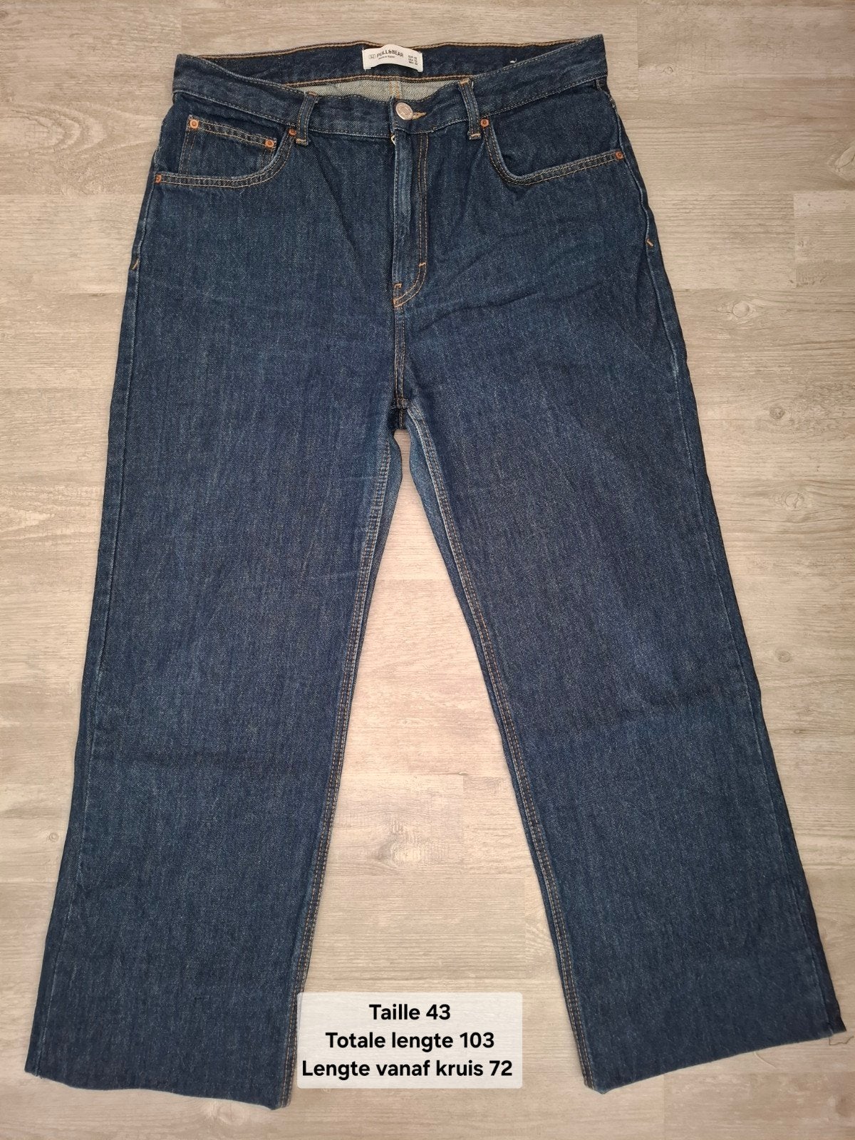 Pull&Bear Jeans - Donkerblauw - Maat 42 -, Ophalen of Verzenden, Gedragen, Blauw, Overige jeansmaten