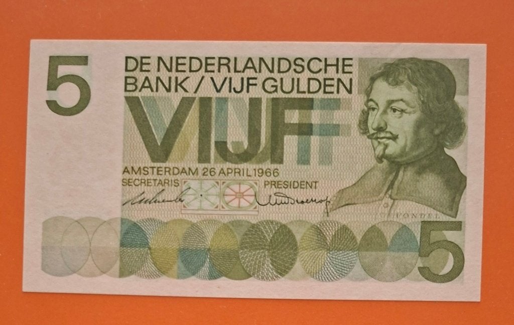 Bankbiljet 5 gulden 1e serie X, cat. PL22.c1, Postzegels en Munten, Bankbiljetten | Nederland, Verzenden, 5 gulden, Los biljet