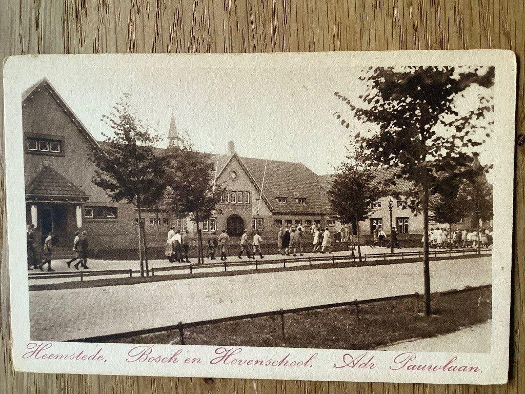 Heemstede, Bosch en Hovenschool aan de Adriaan Pauwstraat, Ophalen of Verzenden, 1920 tot 1940, Noord-Holland