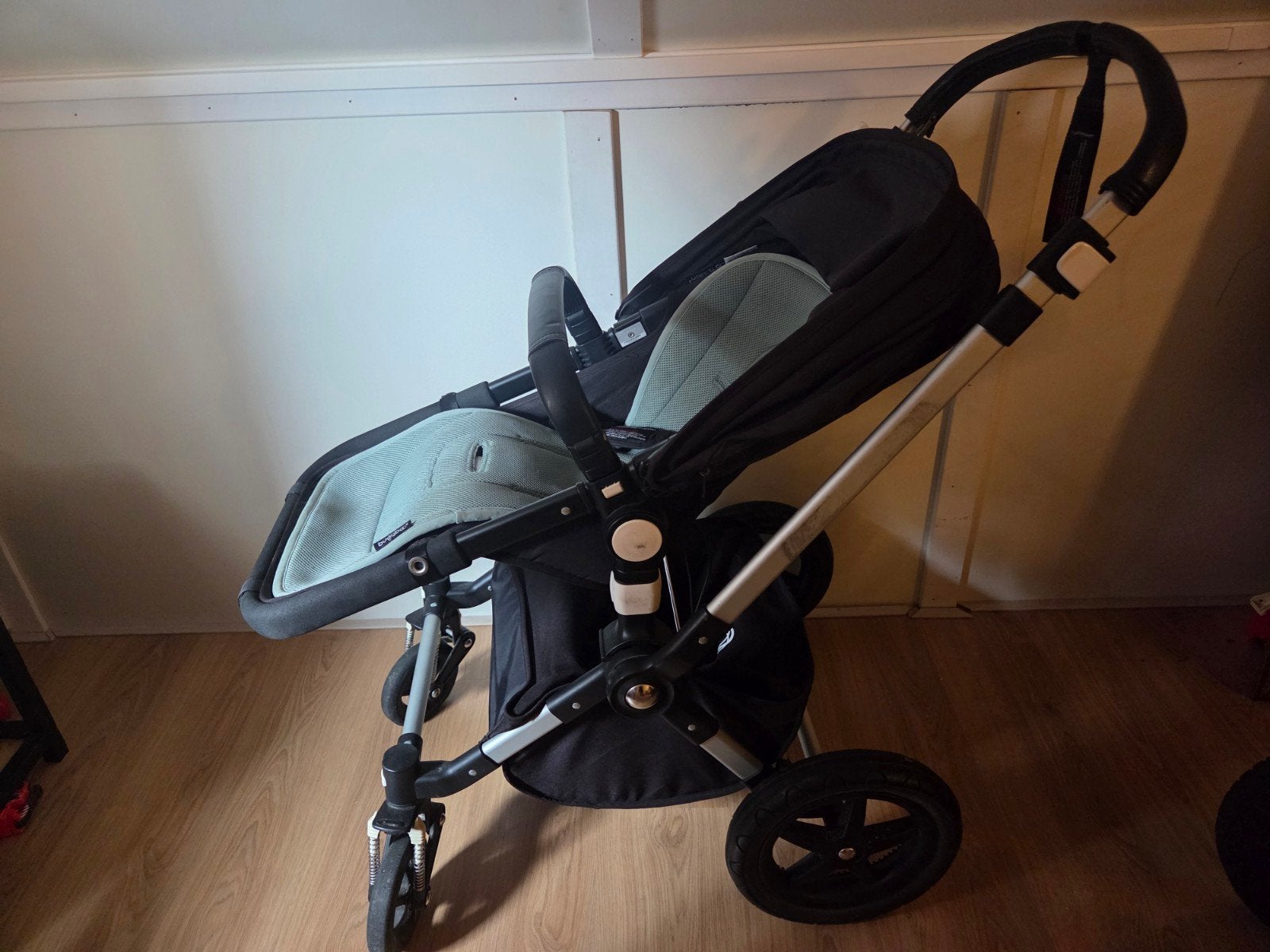 Bugaboo Kinderwagen met Dual Comfort Seat Liner Pine Green, Ophalen, Gebruikt, Overige merken, Regenhoes