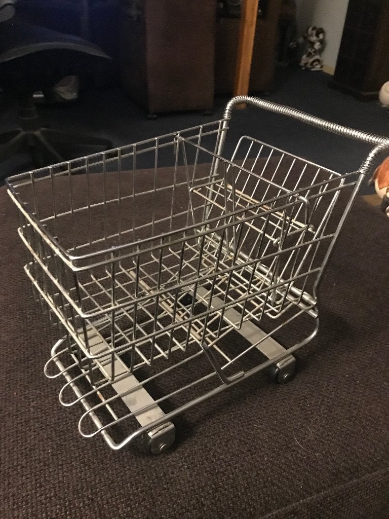 Winkelwagentje, Mini ,Chroom, retro. Vintage metaal., Ophalen of Verzenden, Huis en Inrichting