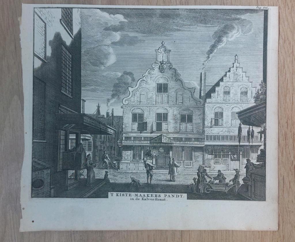 11 / 't Kiste Maakers Pandt in de Klaverstraat  te Amsterdam, Antiek en Kunst, Kunst | Etsen en Gravures, Ophalen of Verzenden