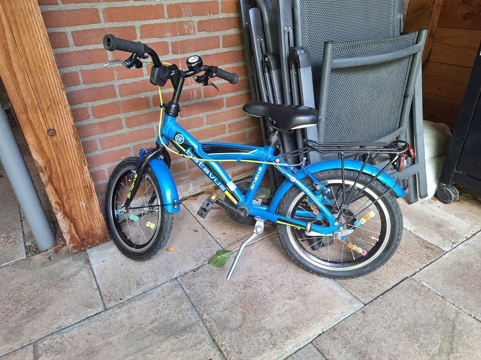 Batavus Snake fiets blauw 16 inch, Ophalen, Gebruikt, 16 tot 20 inch