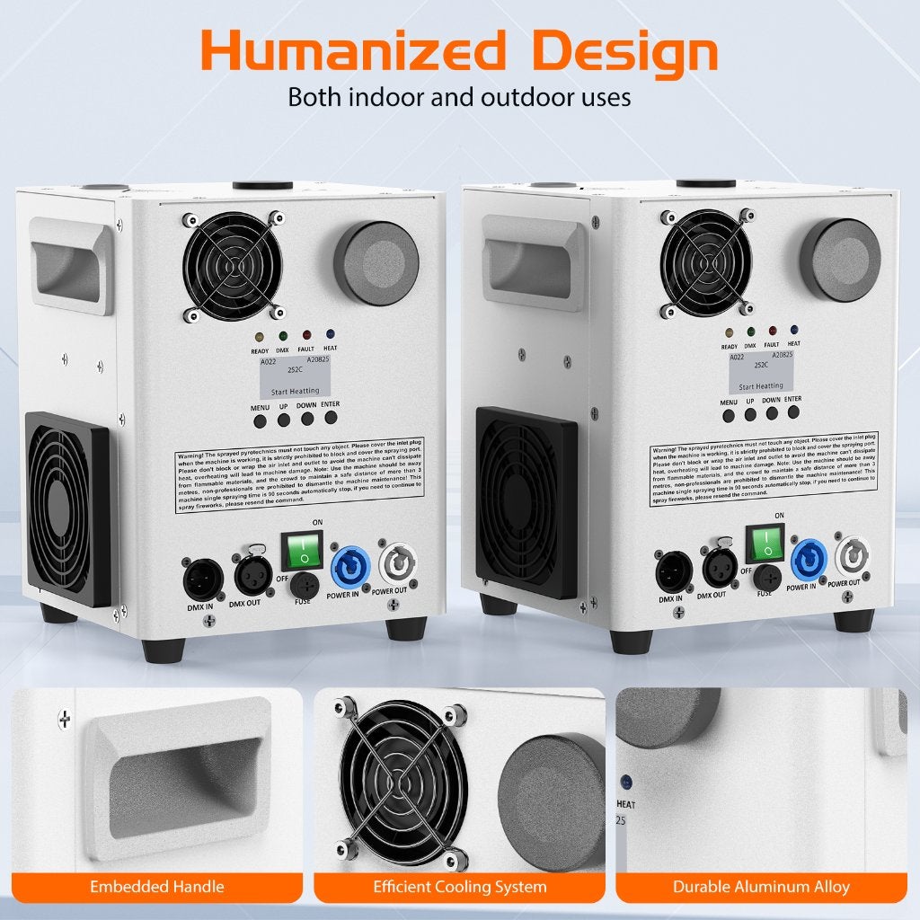 DJLicht Witte 800W Sparkular Sterretjes machine Koudvuur, Geluidgestuurd, ., Overige typen, Nieuw