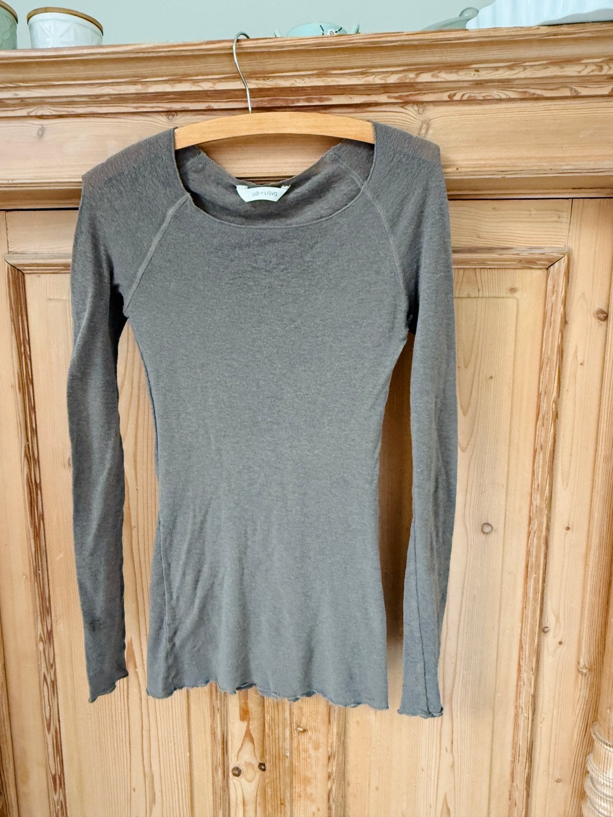 Gai + Lisva zacht shirt wolmix maat M, Ophalen of Verzenden, Maat 38/40 (M), Bruin, Lange mouw
