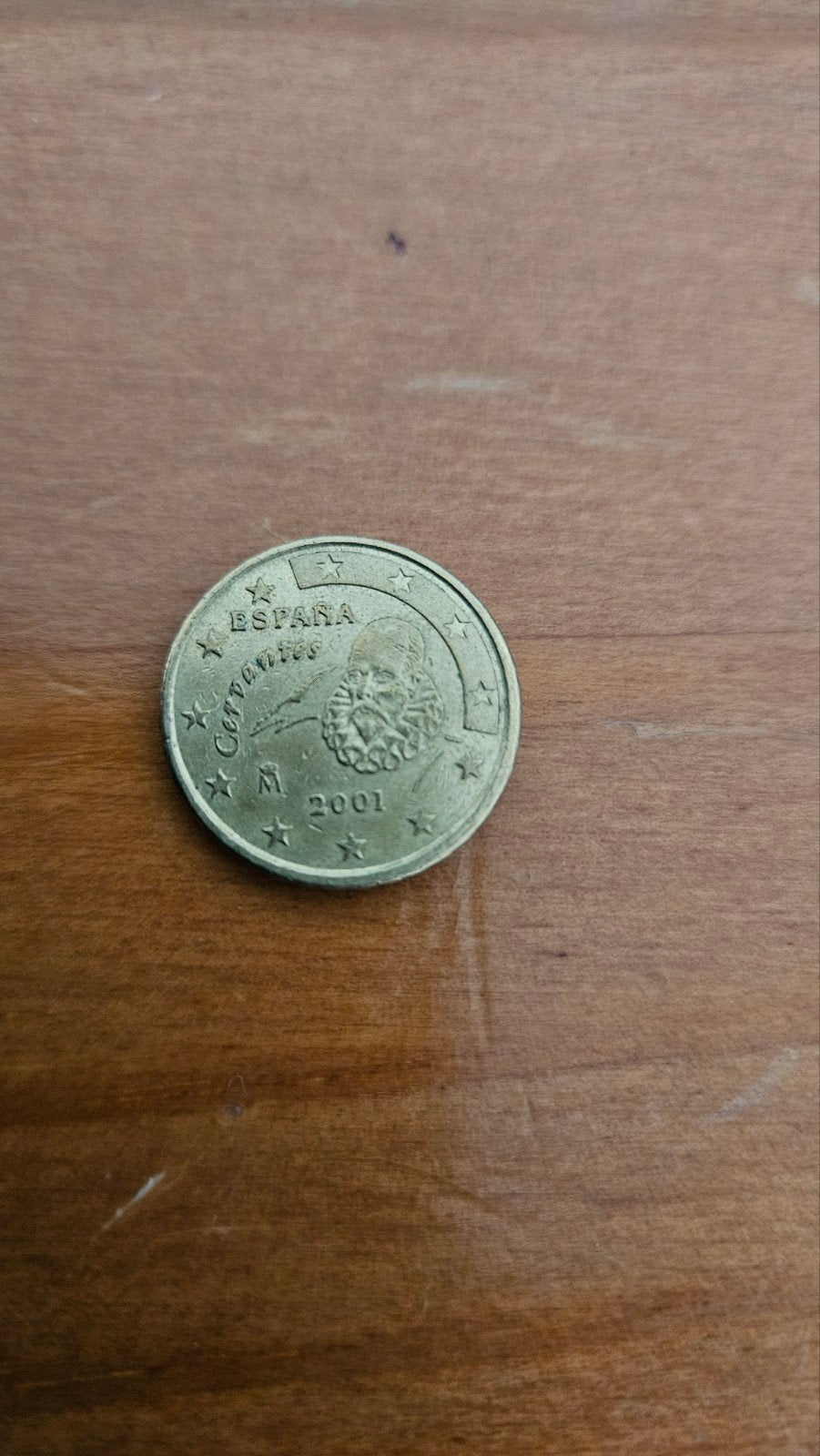 Spaanse 10 cent munt uit 2001 - Cervantes, Postzegels en Munten, Munten | Europa | Euromunten, Ophalen of Verzenden, Spanje, 10 cent