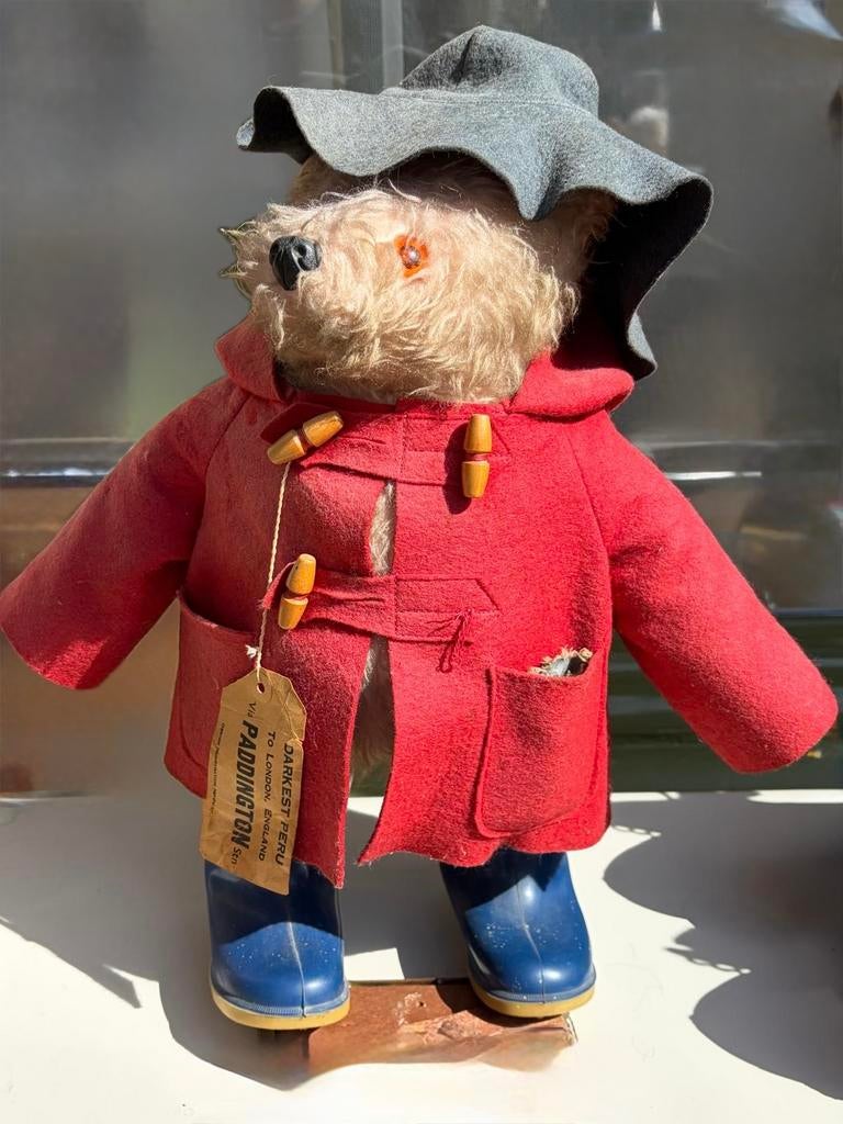 Vintage Paddington Beer met rode jas en laarzen, Antiek en Kunst, Antiek | Speelgoed, Ophalen of Verzenden