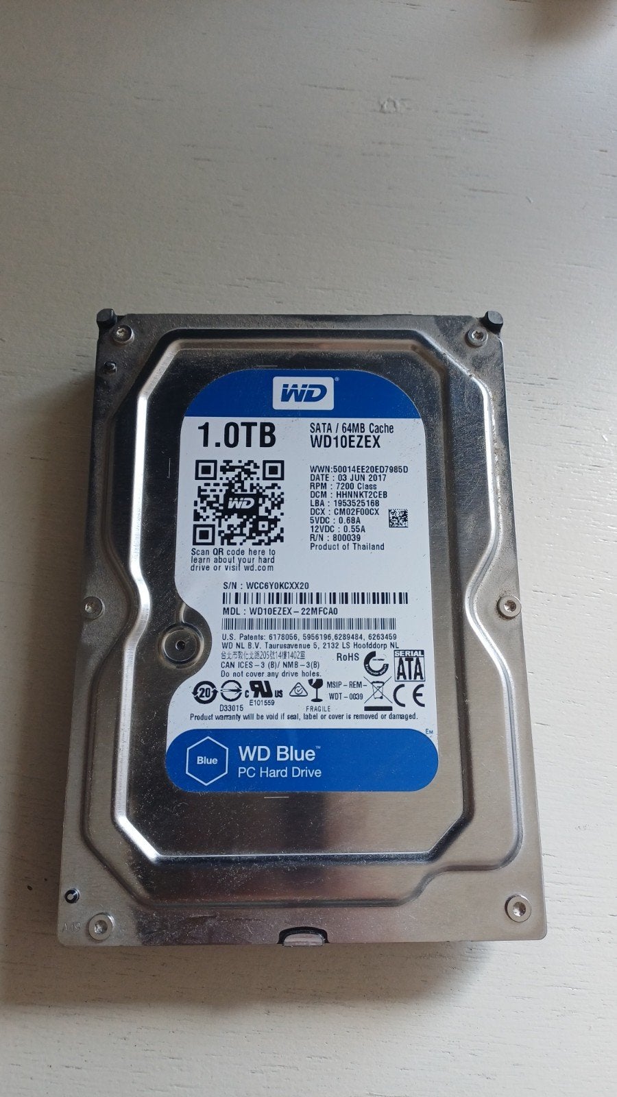 1 tb hdd, Computers en Software, Harde schijven, Ophalen of Verzenden