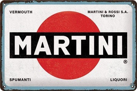 Martini Vermouth logo relief reclamebord van metaal wandbord