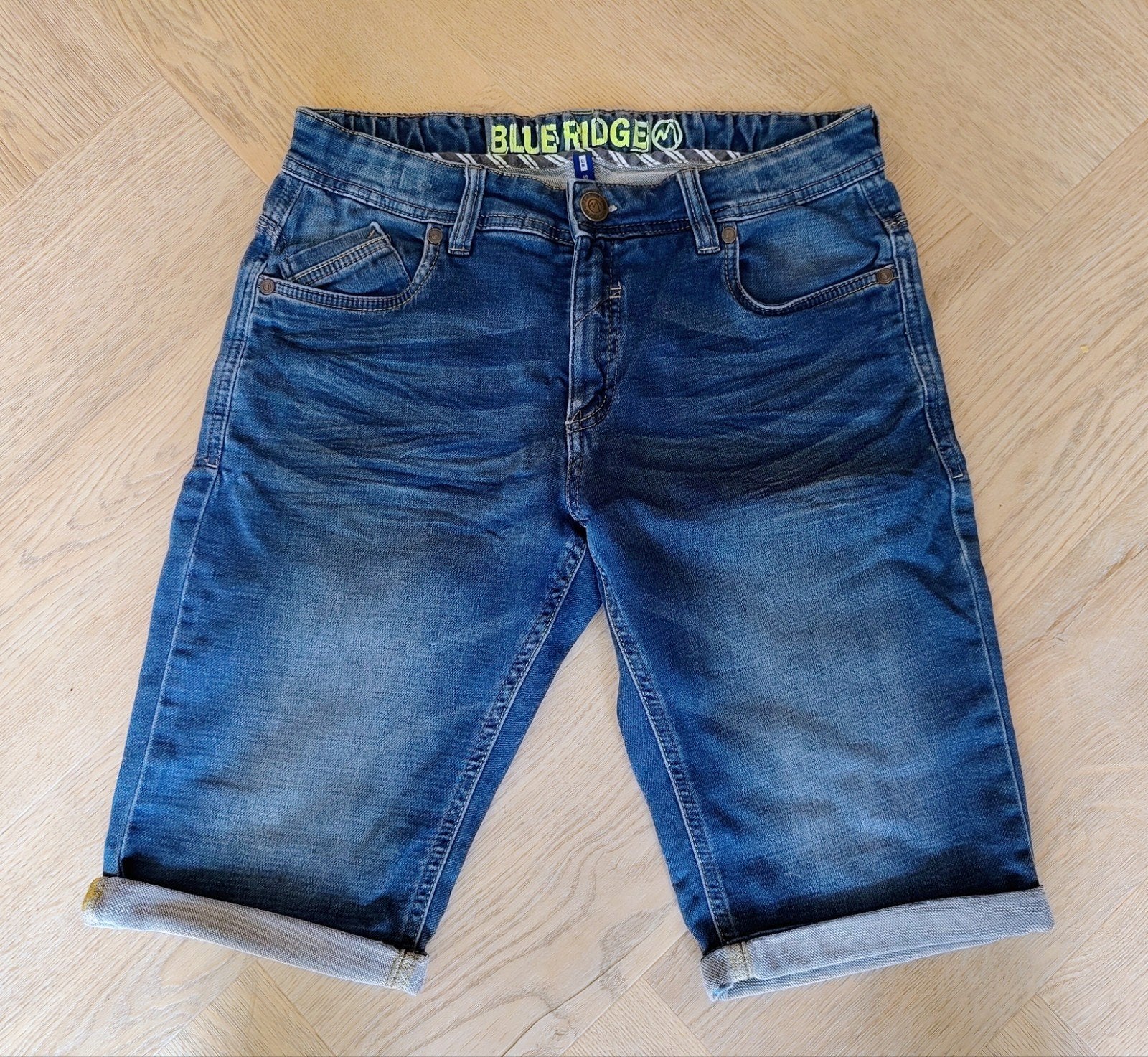 WE Blue Ridge korte jeans maat 158 (valt ruim), Broek, Ophalen of Verzenden, Zo goed als nieuw, Blue Ridge