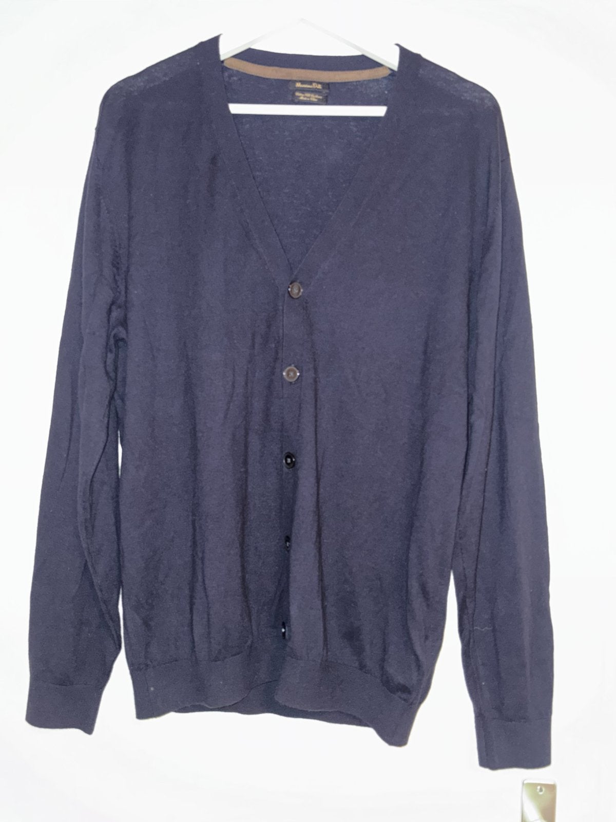 Massimo Dutti d.blauw dun herenvest maat XL zijde, cashmere, Ophalen of Verzenden, Zo goed als nieuw, Maat 56/58 (XL), Blauw