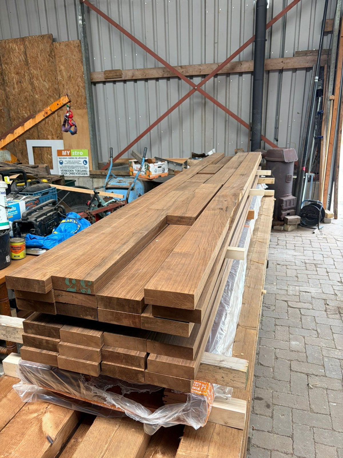 Thermo Fraké geschaafde planken, 25 tot 50 mm, Ophalen of Verzenden, Zo goed als nieuw, Plank