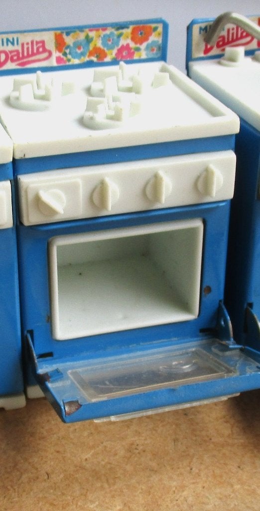 Gasfornuis met oven~Metalen Poppenhuis apparat, Verzamelen, Ophalen of Verzenden, Gebruikt, Apparaten