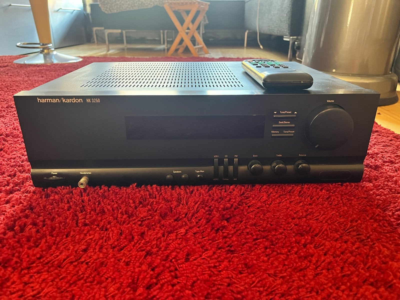 Harman Kardon HK 3250 Stereo Receiver met Afstandsbediening, Overige merken, Gebruikt, Ophalen of Verzenden, 60 tot 120 watt