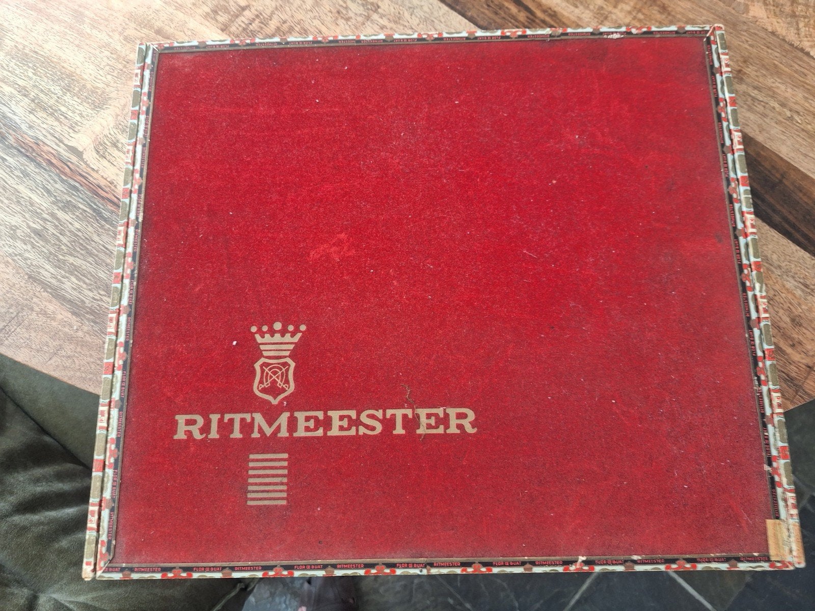 Ritmeester sigarenkistje - Vintage houten doos, Verzamelen, Ophalen of Verzenden, Gebruikt, Tabaksdoos of Verpakking