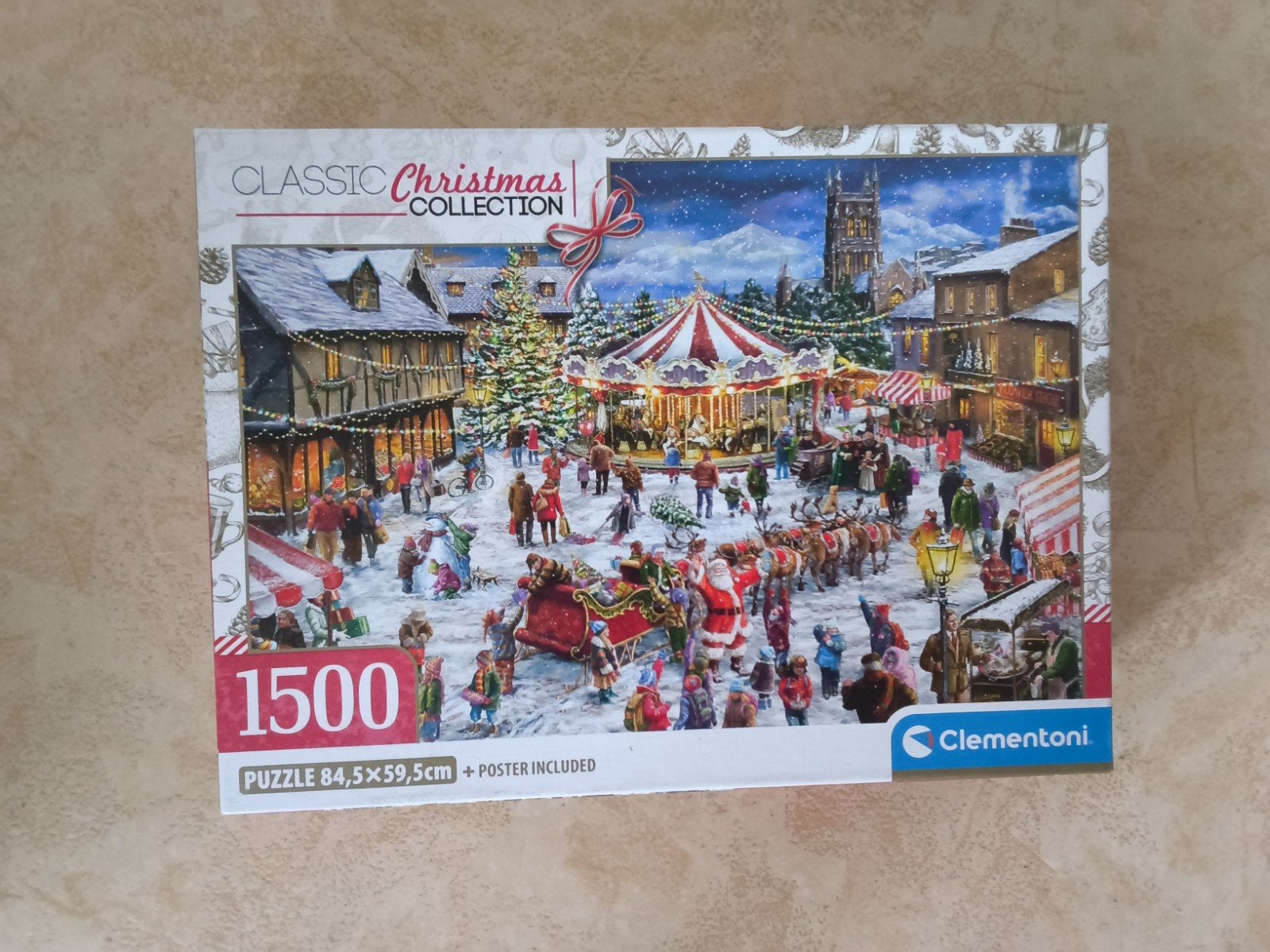 Clementoni Classic Christmas Collection 1500 stukjes, Hobby en Vrije tijd, Ophalen of Verzenden, Gebruikt