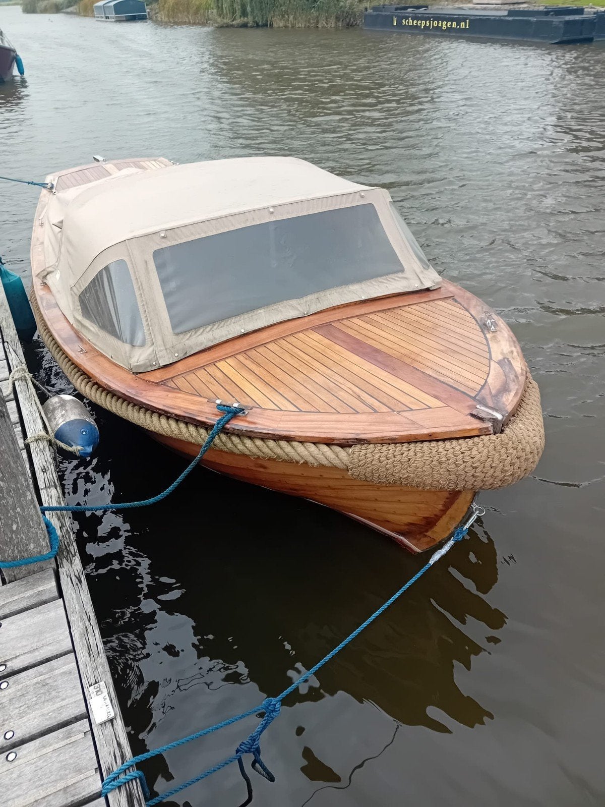 Mahonie Houten Noorse Sloep met Trailer, Watersport en Boten, Ophalen