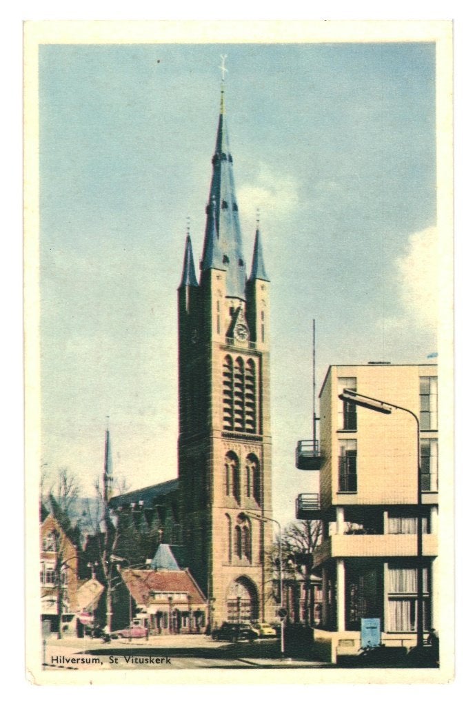 940603	Hilversum	St Vitus kerk	1959	postzegel afgeweekt, Ophalen of Verzenden, 1940 tot 1960, Gelopen, Noord-Holland