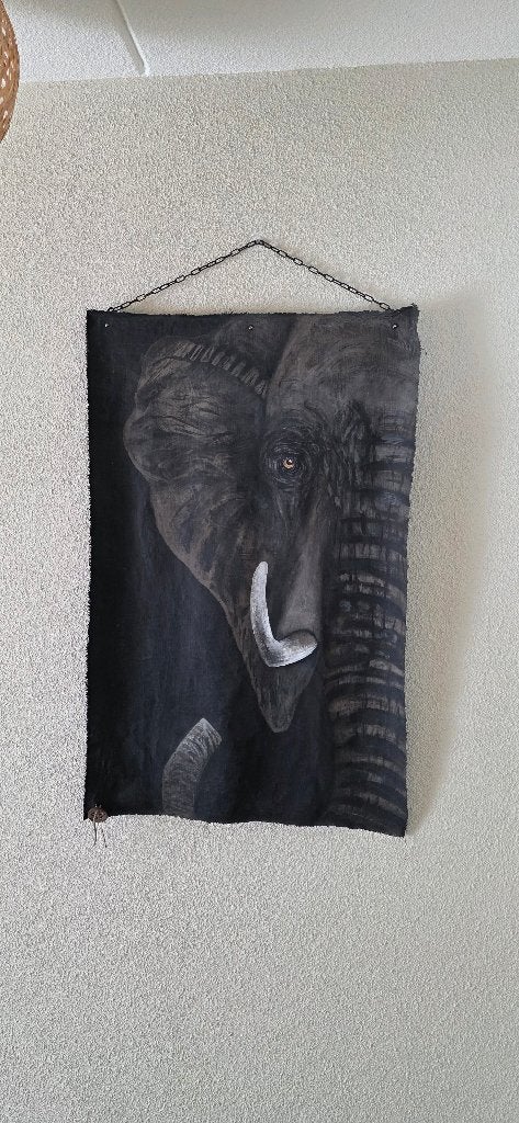 Kalkdoek, Zwart, Wandkleed, Ophalen of Verzenden, Zo goed als nieuw