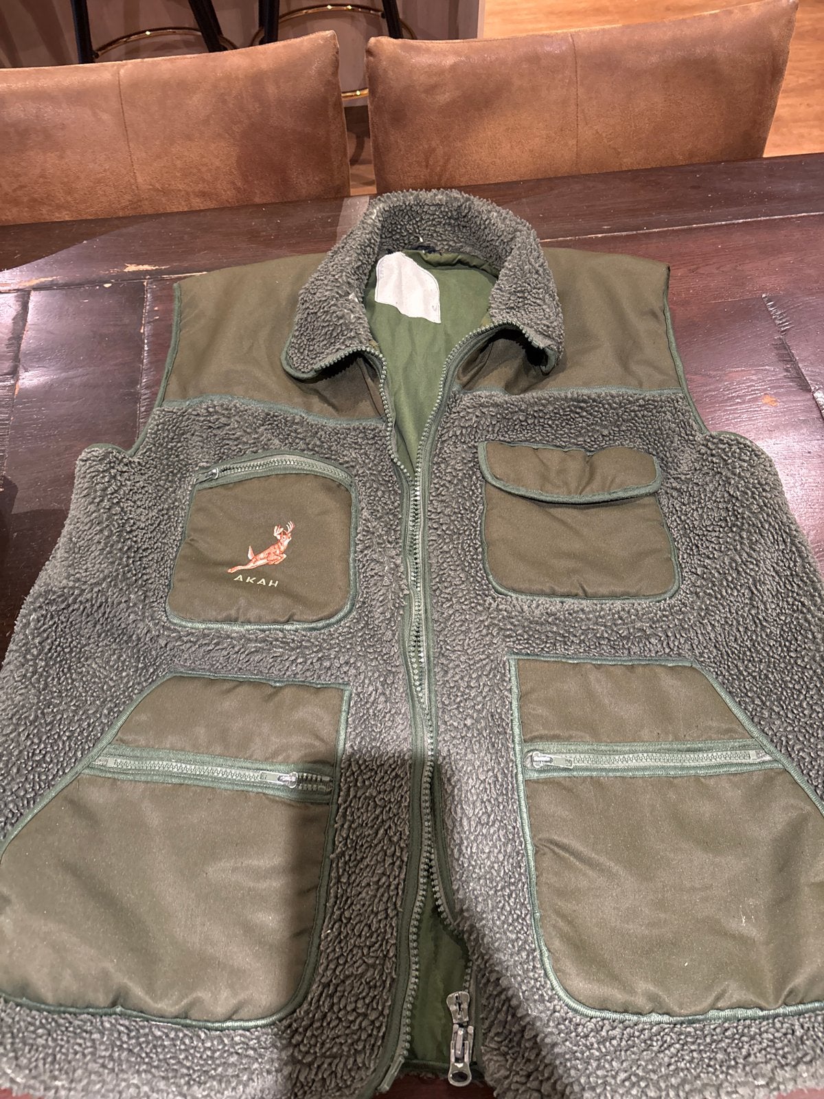 AKAH Fleece Bodywarmer - Groen met Hertenlogo voor de jager, Ophalen, Gedragen, Overige maten, Groen