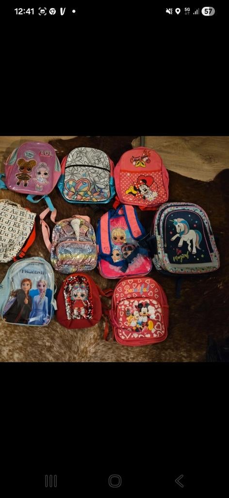 KINDER RUGZAK Meisjes Tassen perstuk 3.50€, Ophalen of Verzenden, Zo goed als nieuw, Beeldje of Poppetje