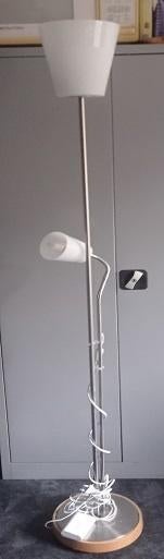 Vloerlamp RVS, Huis en Inrichting, Ophalen, Gebruikt, Glas, 150 tot 200 cm