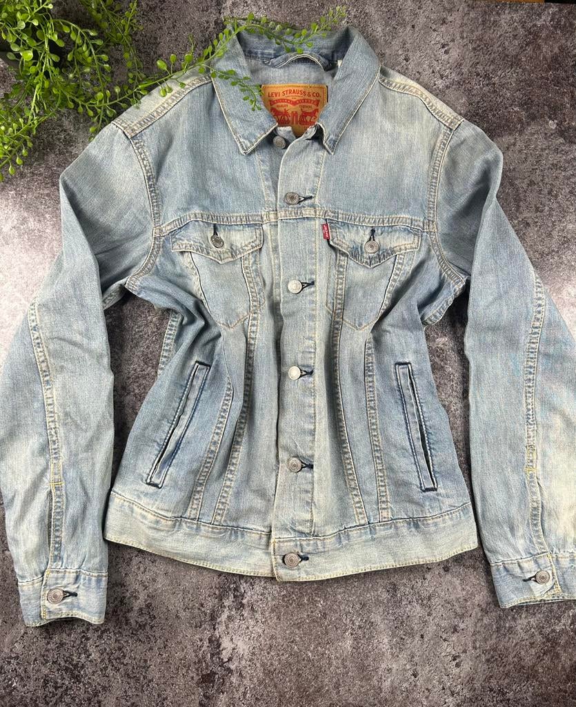 Levi's spijkerjack dames S - Lichtblauwe trucker jacket, Ophalen of Verzenden, Zo goed als nieuw, Maat 36 (S), Blauw