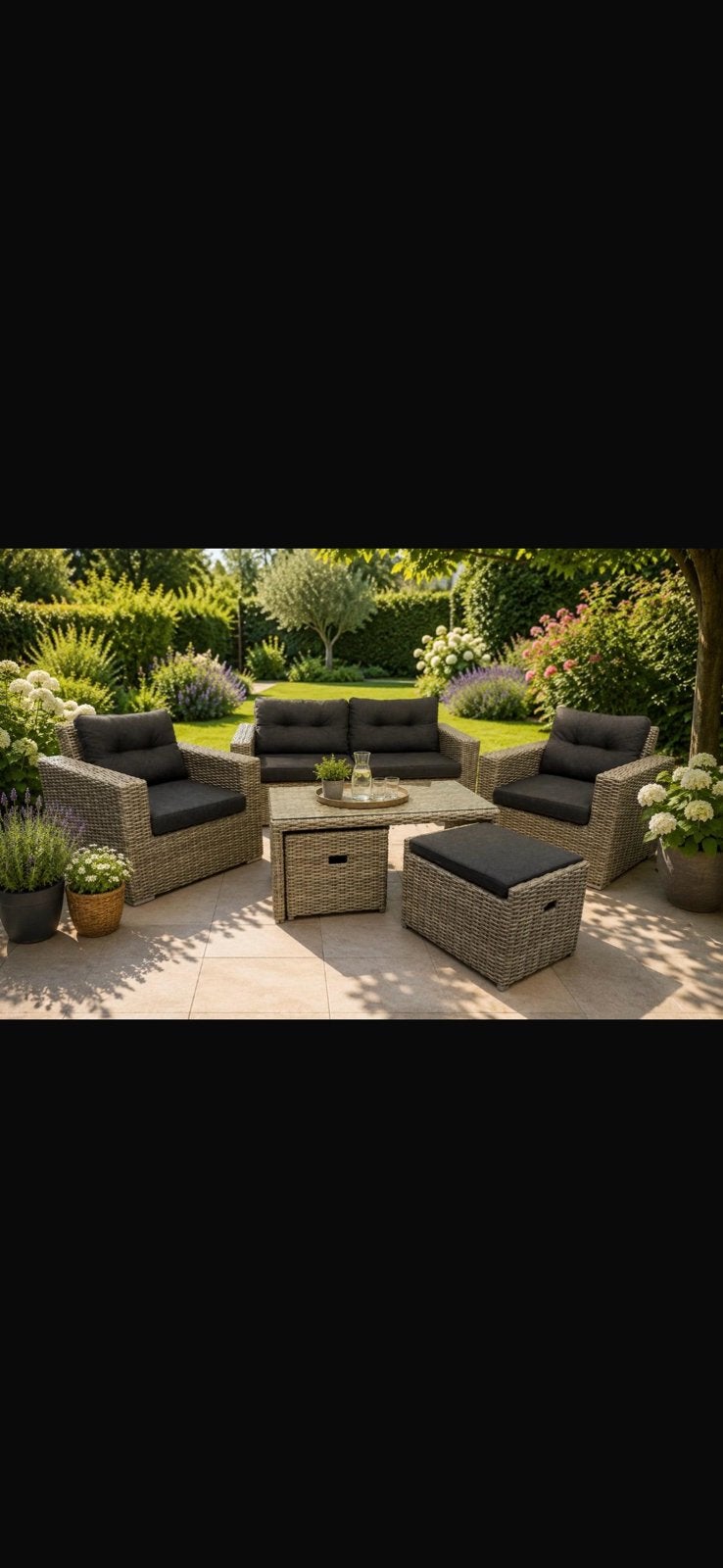 Tuinset Lounge set 6 pers. Mondial living, Tuin en Terras, Ophalen of Verzenden, Zo goed als nieuw, Kunststof