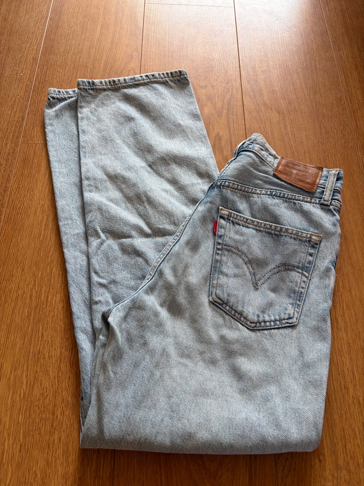 Levi's Ribcage Straight Jeans W26, Ophalen of Verzenden, Gedragen, Blauw, W27 (confectie 34) of kleiner