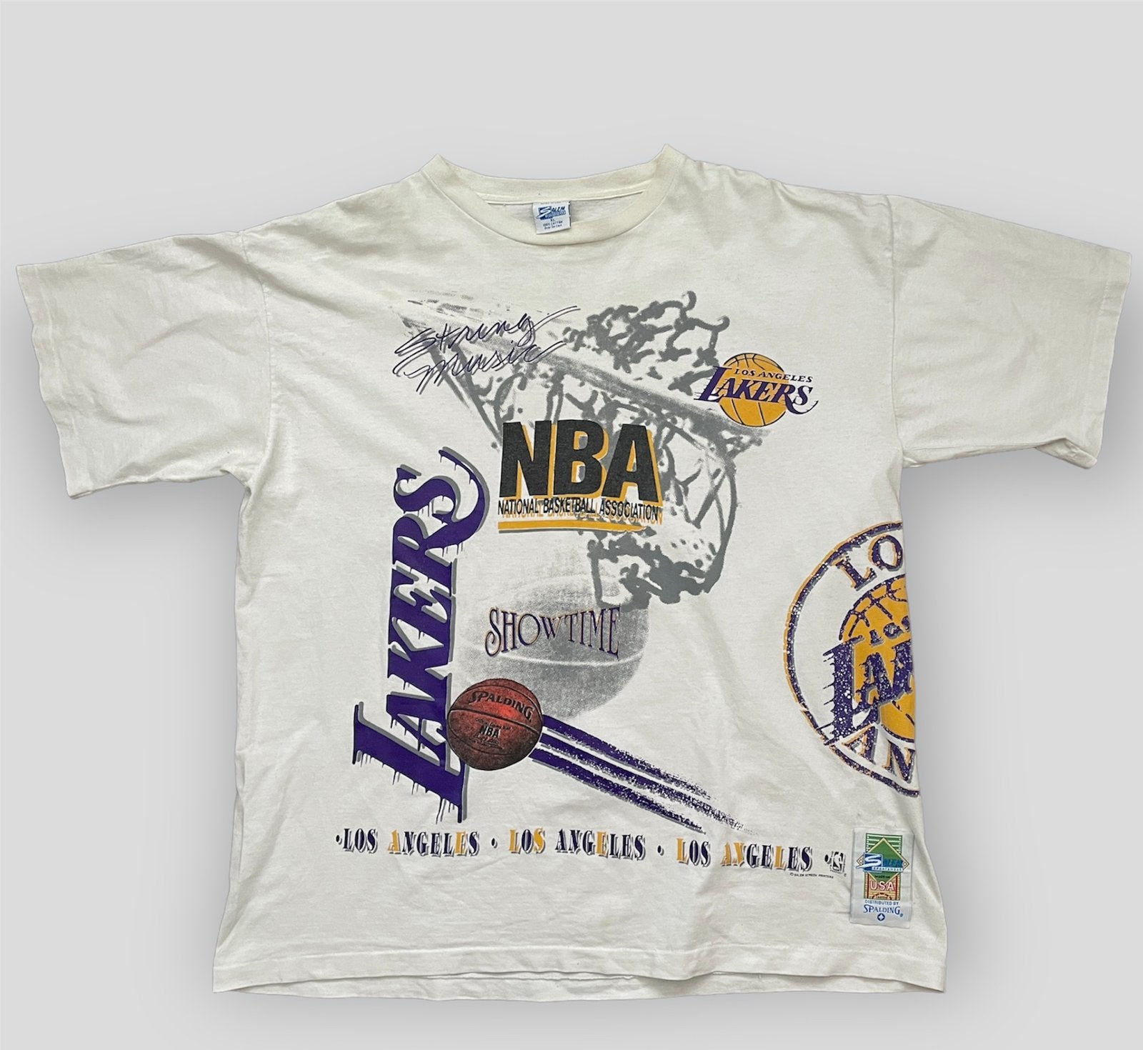 Vintage 90s NBA Lakers shirt maat XL basketbal heren jersey, Sport en Fitness, Ophalen of Verzenden, Kleding