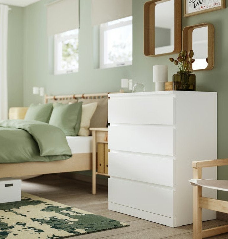 Ikea Malm ladekast 4 lades, wit, 80x100 <NIEUW in doos>, Huis en Inrichting, Ophalen, 100 tot 150 cm, Nieuw, 50 tot 100 cm
