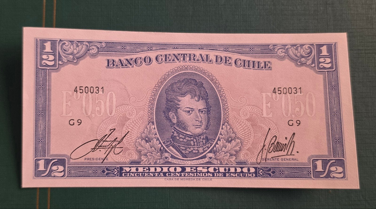 Chili 1/2 Medio Escudo biljet - Banco Central de Chile, Ophalen of Verzenden, Zuid-Amerika, Los biljet