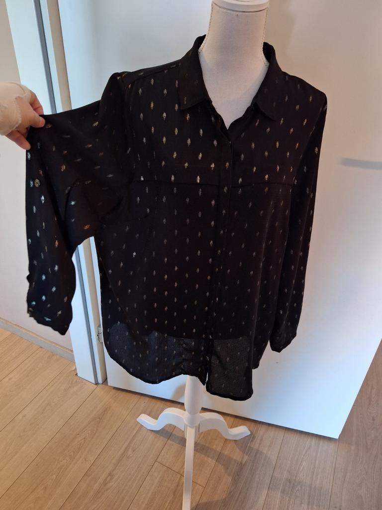 Licht doorschijnende blouse maat 48., Kleding | Dames, Blouses en Tunieken, Zeeman, Zwart, Maat 46/48 (XL) of groter, Ophalen of Verzenden