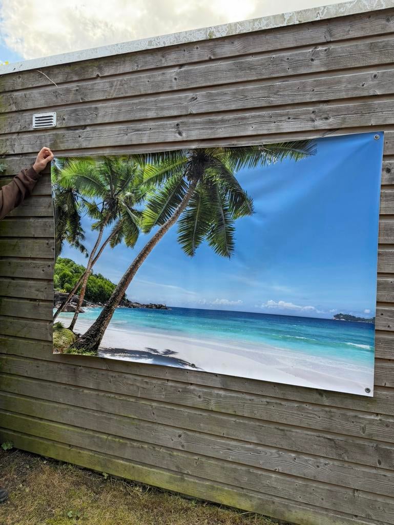 Tuinposter palmboom 180x120cm, Ophalen, Zo goed als nieuw