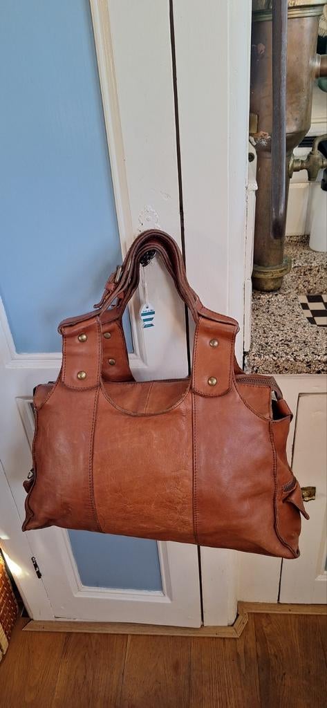 Stoere lederen tas Arma Collection, Ophalen of Verzenden, Bruin, Handtas
