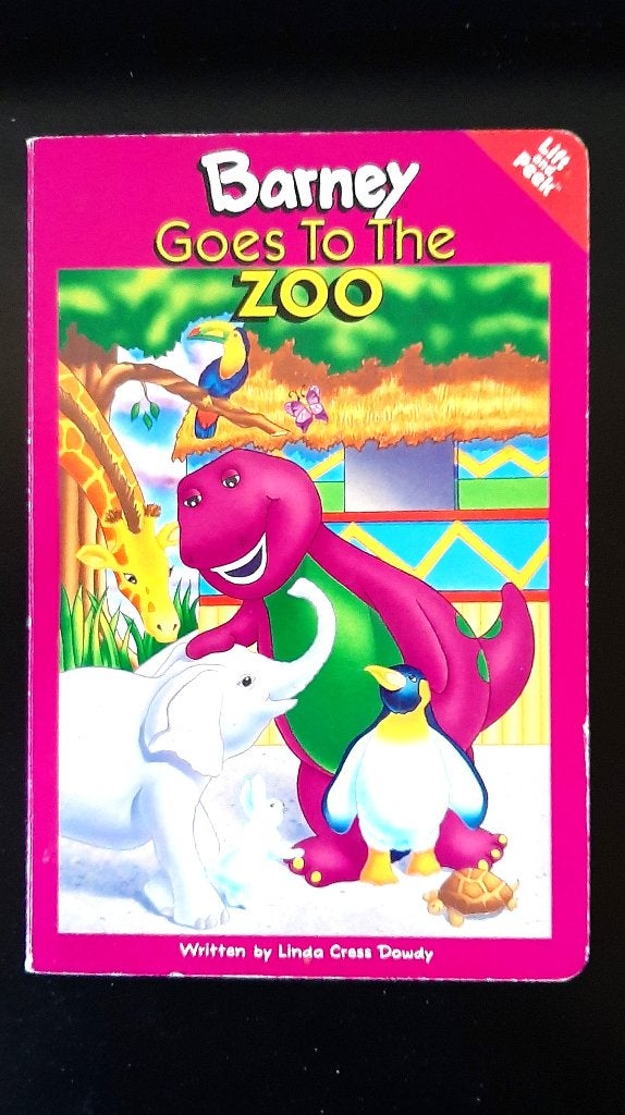 Boekje 'Barney goes to the Zoo', Engelstalig, Boeken, 3 tot 4 jaar, Ophalen of Verzenden, Zo goed als nieuw, Linda Cress Dowdy