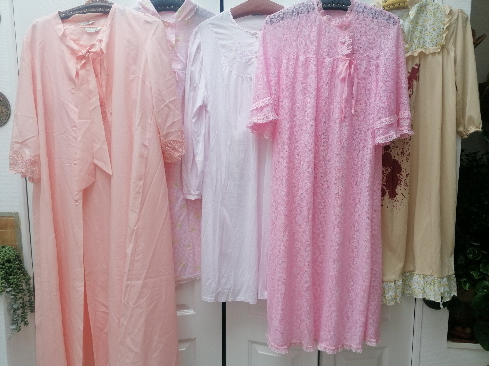 retro vintage kanten pyjama's  Halloween carnaval, Maat 38/40 (M), Ophalen of Verzenden, Zo goed als nieuw, Halloween