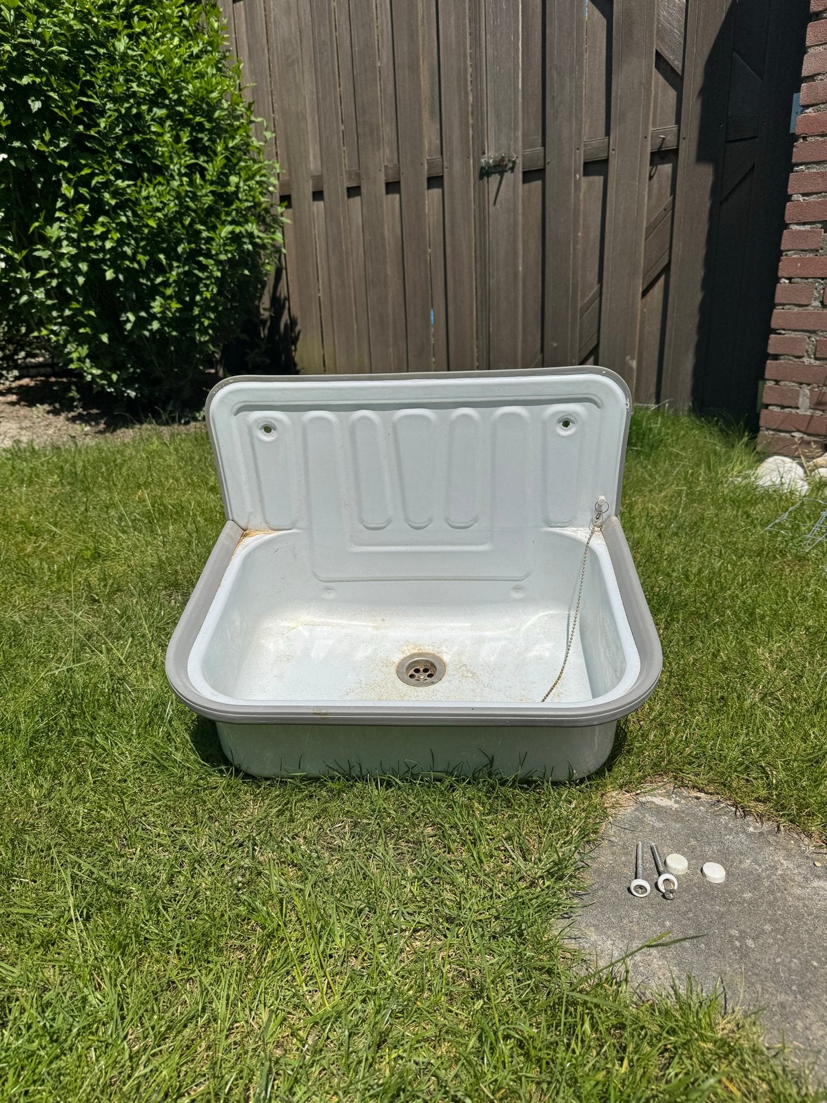 Wastafel voor kelder of garage, Ophalen, Gebruikt, Wastafel
