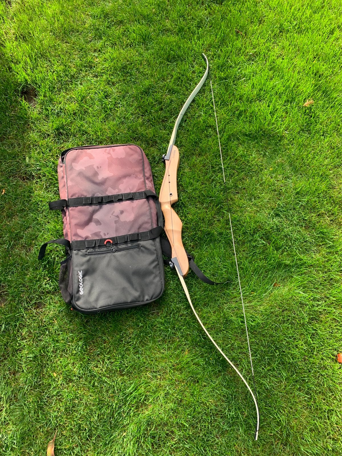 Handboog Geologic Club 500 (66 inch / 22 lbs) met Tas, Ophalen of Verzenden, Zo goed als nieuw, Recurveboog